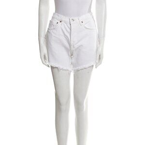 AGOLDE White Parker Raw Hem Shorts – Size S